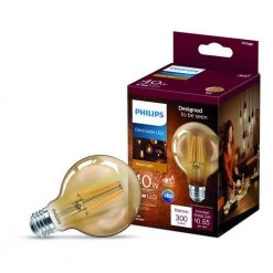 40-Watt Equivalent G25 Dimmable Vintage Glass Edison LED Globe Light Bulb Amber Warm White (2000K) (1-Bulb) by Philips -Philips Lighting Shop philips edison bulbs 556811 77 1000