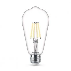 40-Watt Equivalent ST19 Clear Glass Dimmable E26 Vintage Edison LED Light Bulb Daylight 5000K (2-Pack) by Philips