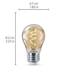 25-Watt Equivalent A15 Spiral Filament E26 Base LED Vintage Edison LED Light Bulb 2000K Amber (1-Pack) by Philips -Philips Lighting Shop philips edison bulbs 565655 fa 1000