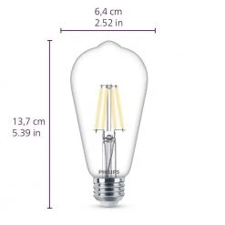 60-Watt Equivalent ST19 Spiral Filament E26 Base LED Vintage Edison LED Light Bulb 5000K Daylight (1-Pack) by Philips -Philips Lighting Shop philips edison bulbs 565812 fa 1000