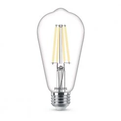 75-Watt Equivalent ST19 Clear Glass Dimmable E26 Vintage Edison LED Light Bulb Daylight 5000K (4-Pack) by Philips