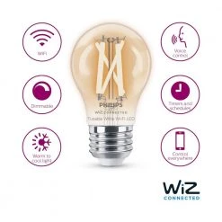 Tunable White A15 40W Equivalent Dimmable Smart Wi-Fi WiZ Connected LED Light Bulb by Philips -Philips Lighting Shop philips edison bulbs 567222 1f 1000