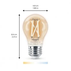 Tunable White A15 40W Equivalent Dimmable Smart Wi-Fi WiZ Connected LED Light Bulb by Philips -Philips Lighting Shop philips edison bulbs 567222 4f 1000