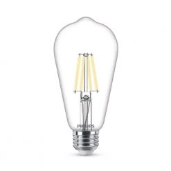 40-Watt Equivalent ST19 Clear Glass Dimmable E26 Vintage Edison LED Light Bulb Daylight 5000K (4-Pack) by Philips