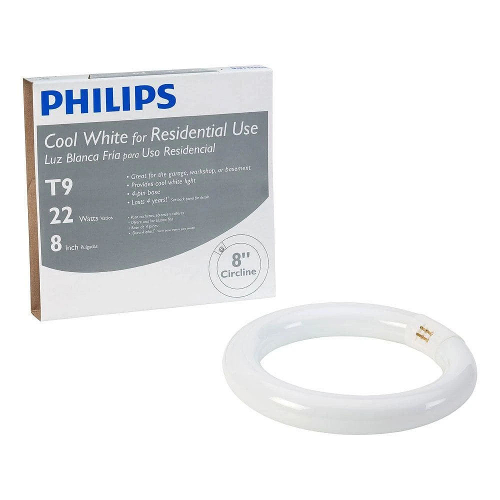 22-Watt 8 in. Linear T9 Fluorescent Tube Light Bulb Cool White (4100K) Circline by Philips 3 22-Watt 8 in. Linear T9 Fluorescent Tube Light Bulb Cool White (4100K) Circline by Philips