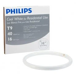 40-Watt 16 in. Linear Circline T9 Fluorescent Tube Light Bulb Cool White (4100K) (1-Bulb) by Philips -Philips Lighting Shop philips fluorescent tube lights 391185 40 1000