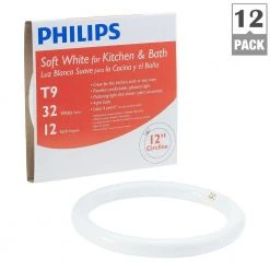 32-Watt 12 in. Linear T9 Circline Fluorescent Tube Light Bulb Bright White (3000K) (12-Pack) by Philips -Philips Lighting Shop philips fluorescent tube lights 391227 1d 1000