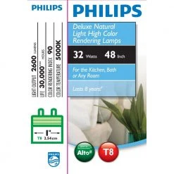 32-Watt 4 ft. T8 Alto Linear Fluorescent Tube Light Bulb Natural Light (5000K) (2-Pack) by Philips -Philips Lighting Shop philips fluorescent tube lights 479774 c3 1000
