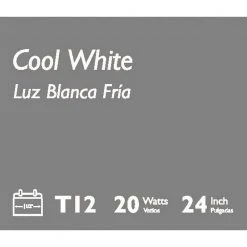 20-Watt 2 ft. Linear T12 Fluorescent Tube Light Bulb Cool White (4100K) by Philips -Philips Lighting Shop philips fluorescent tube lights 543272 4f 1000