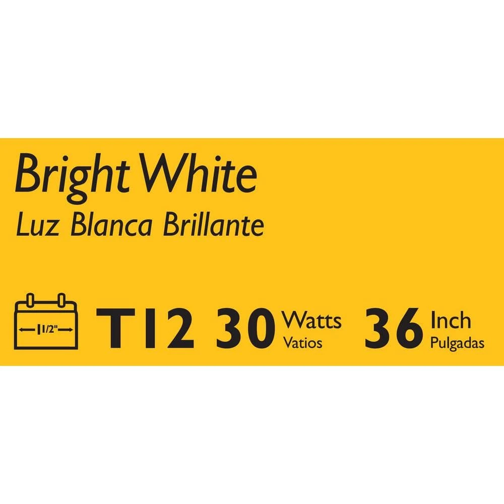 30-Watt 3 ft. Linear T12 Type A Fluorescent Tube Light Bulb Bright White (3000K) by Philips 6 30-Watt 3 ft. Linear T12 Type A Fluorescent Tube Light Bulb Bright White (3000K) by Philips - Image 4