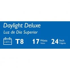17-Watt 2 ft. Linear T8 Type A Fluorescent Tube Light Bulb Daylight Deluxe (6500K) by Philips 9 17-Watt 2 ft. Linear T8 Type A Fluorescent Tube Light Bulb Daylight Deluxe (6500K) by Philips -Philips Lighting Shop philips fluorescent tube lights 545150 fa 1000