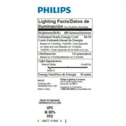 39-Watt Equivalent Halogen PAR20 Dimmable Floodlight Bulb by Philips -Philips Lighting Shop philips halogen bulbs 419861 40 1000