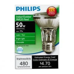 39-Watt Equivalent Halogen PAR20 Dimmable Floodlight Bulb by Philips -Philips Lighting Shop philips halogen bulbs 419861 4f 1000
