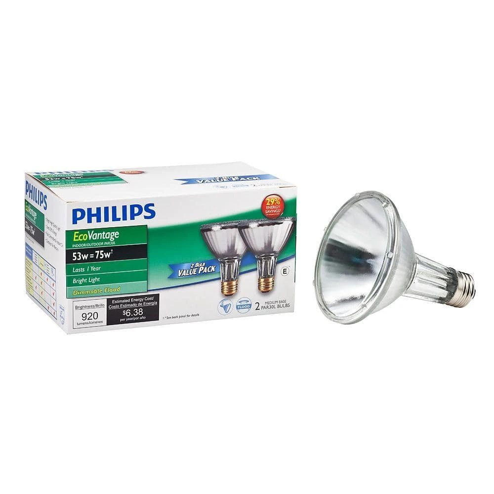 75-Watt Equivalent Halogen PAR30 Dimmable Flood Light Bulb (2-Pack) by Philips 5 75-Watt Equivalent Halogen PAR30 Dimmable Flood Light Bulb (2-Pack) by Philips - Image 3