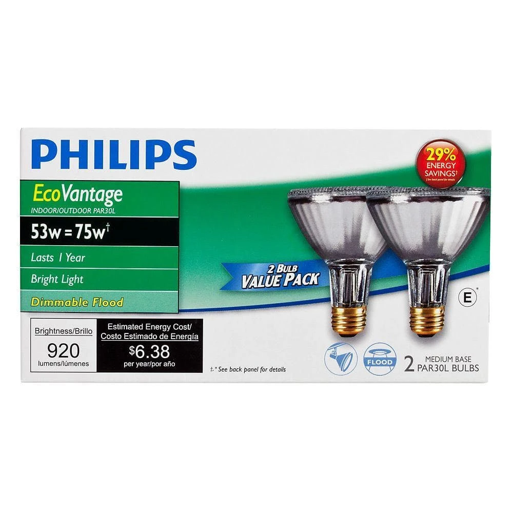 75-Watt Equivalent Halogen PAR30 Dimmable Flood Light Bulb (2-Pack) by Philips 8 75-Watt Equivalent Halogen PAR30 Dimmable Flood Light Bulb (2-Pack) by Philips - Image 6