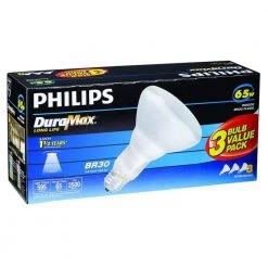 65-Watt BR30 Incandescent DuraMax Dimmable Flood Light Bulb (3-Pack) by Philips -Philips Lighting Shop philips incandescent light bulbs 223040 c3 1000