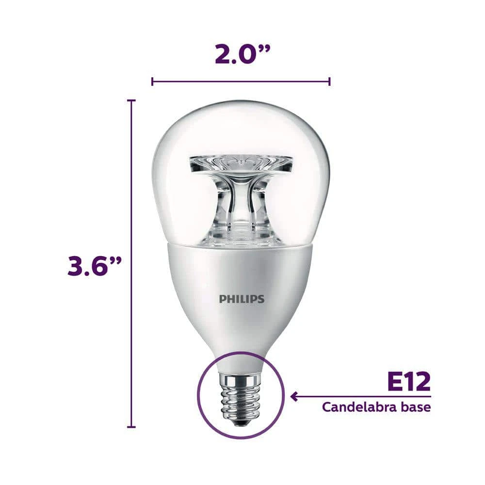 40-Watt Equivalent A15 Dimmable LED Light Bulb Soft White Fan with Warm Glow Light Effect (E) (4-Pack) by Philips 4 40-Watt Equivalent A15 Dimmable LED Light Bulb Soft White Fan with Warm Glow Light Effect (E) (4-Pack) by Philips - Image 2