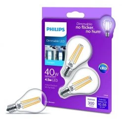 40W Equivalent Daylight A15 Dimmable LED Light Bulb (2-Pack) by Philips -Philips Lighting Shop philips led light bulbs 535575 4f 1000