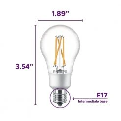 40-Watt Equivalent Soft White A15 Dimmable Intermediate Base LED Light Bulb with Warm Glow Dimming Effect (2-Pack) by Philips -Philips Lighting Shop philips led light bulbs 548973 66 1000