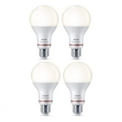 Soft White A21 LED 100W Equivalent Dimmable Smart Wi-Fi Wiz Connected Light Bulb (4-Pack) by Philips