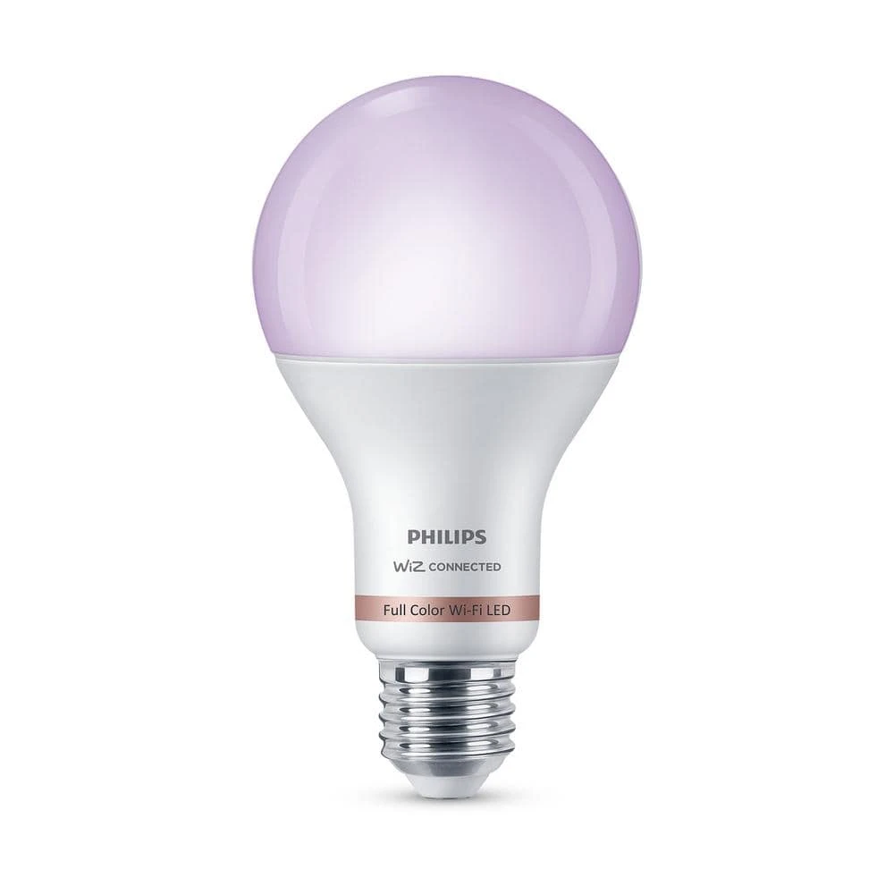 Color and Tunable White A21 LED 100W Equivalent Dimmable Smart Wi-Fi Wiz Connected Wireless LED Light Bulb (4-Pack) by Philips 4 Color and Tunable White A21 LED 100W Equivalent Dimmable Smart Wi-Fi Wiz Connected Wireless LED Light Bulb (4-Pack) by Philips - Image 2