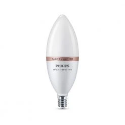 Color and Tunable White B12 LED 40W Equivalent Dimmable Smart Wi-Fi Wiz Connected Wireless LED Light Bulb by Philips