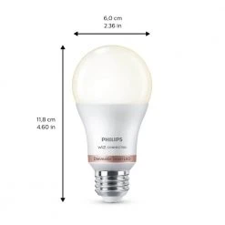 Soft White A19 LED 60W Equivalent Dimmable WiZ Connected Smart Light Bulb by Philips -Philips Lighting Shop philips led light bulbs 562561 4f 1000