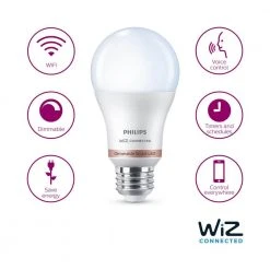 Daylight A19 LED 60W Equivalent Dimmable WiZ Connected Smart Light Bulb by Philips 16 Daylight A19 LED 60W Equivalent Dimmable WiZ Connected Smart Light Bulb by Philips -Philips Lighting Shop philips led light bulbs 562587 1f 1000