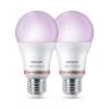 Color and Tunable White A19 LED 60-Watt Equivalent Dimmable Smart Wi-Fi Wiz Connected Wireless Light Bulb (2-Pack) by Philips -Philips Lighting Shop philips led light bulbs 562686 64 1000