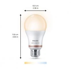 Tunable White A19 LED 60W Equivalent Dimmable Wiz Connected Smart Wi-Fi Light Bulb by Philips -Philips Lighting Shop philips led light bulbs 562694 4f 1000