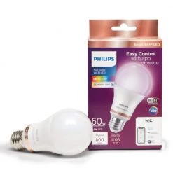 Color and Tunable White A19 LED 60W Equivalent Dimmable Wi-Fi Wiz Connected Smart LED Light Bulb (2 Bulbs with Remote) by Philips -Philips Lighting Shop philips led light bulbs 562702 31 1000 3