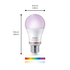 Color and Tunable White A19 LED 60-Watt Equivalent Dimmable Smart Wi-Fi Wiz Connected Wireless Light Bulb (2-Pack) by Philips -Philips Lighting Shop philips led light bulbs 562702 4f 1000 2