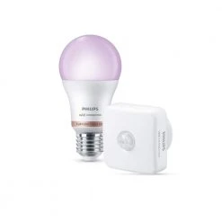Color and Tunable White LED 60W Equivalent Dimmable Wiz Connected Smart Wi-Fi Light Bulb with Motion Sensor by Philips
