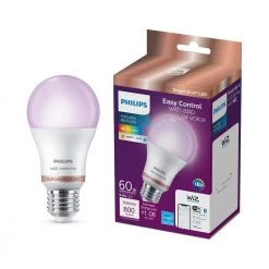 Color and Tunable White A19 LED 60-Watt Equivalent Dimmable Smart Wi-Fi Wiz Connected Wireless Light Bulb by Philips -Philips Lighting Shop philips led light bulbs 562702 c3 1000