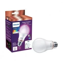 Color and Tunable White A19 LED 60W Equivalent Dimmable Wi-Fi Wiz Connected Smart LED Light Bulb (2 Bulbs with Remote) by Philips -Philips Lighting Shop philips led light bulbs 562702 e1 1000 3