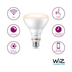 Tunable White BR30 LED 65W Equivalent Dimmable WiZ Connected Smart Light Bulb by Philips -Philips Lighting Shop philips led light bulbs 562710 1f 1000
