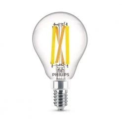 40-Watt Equivalent A15 Ultra Definition Dimmable Clear Glass E12 LED Light Bulb Soft White with Warm Glow 2700K (2-Pack) by Philips