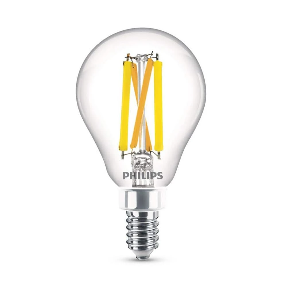 40-Watt Equivalent A15 Ultra Definition Dimmable Clear Glass E12 LED Light Bulb Soft White with Warm Glow 2700K (2-Pack) by Philips 3 40-Watt Equivalent A15 Ultra Definition Dimmable Clear Glass E12 LED Light Bulb Soft White with Warm Glow 2700K (2-Pack) by Philips