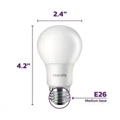 40-Watt Equivalent A19 Non-Dimmable E26 LED Light Bulb Soft White 2700K (4-Pack) by Philips -Philips Lighting Shop philips led light bulbs 565341 fa 1000