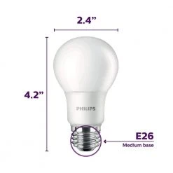 100-Watt Equivalent A19 Non-Dimmable E26 LED Light Bulb Soft White 2700K (4-Pack) by Philips -Philips Lighting Shop philips led light bulbs 565408 fa 1000