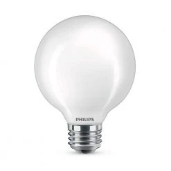 60-Watt Equivalent G25 Frosted Glass Non-Dimmable E26 LED Light Bulb Daylight 5000K (3-Pack) by Philips