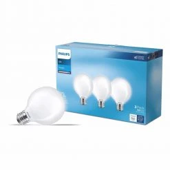 60-Watt Equivalent G25 Frosted Glass Non-Dimmable E26 LED Light Bulb Daylight 5000K (3-Pack) by Philips 12 60-Watt Equivalent G25 Frosted Glass Non-Dimmable E26 LED Light Bulb Daylight 5000K (3-Pack) by Philips -Philips Lighting Shop philips led light bulbs 567446 c3 1000