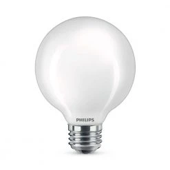 40-Watt Equivalent G25 Frosted Glass Non-Dimmable E26 LED Light Bulb Soft White 2700K (3-Pack) by Philips