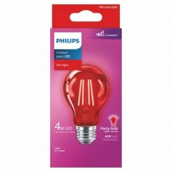 40-Watt Equivalent A19 Non-Dimmable E26 LED Light Bulb Red (1-Pack) by Philips -Philips Lighting Shop philips led light bulbs 568832 4f 1000