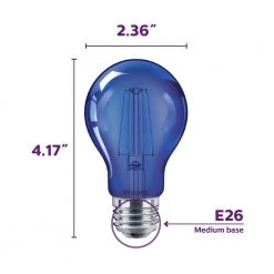40-Watt Equivalent A19 Non-Dimmable E26 LED Light Bulb Blue (1-Pack) by Philips 13 40-Watt Equivalent A19 Non-Dimmable E26 LED Light Bulb Blue (1-Pack) by Philips -Philips Lighting Shop philips led light bulbs 568865 44 1000