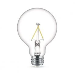 40-Watt Equivalent Ultra Definition G25 Clear Glass Dimmable E26 LED Light Bulb Daylight 5000K (2-Pack) by Philips