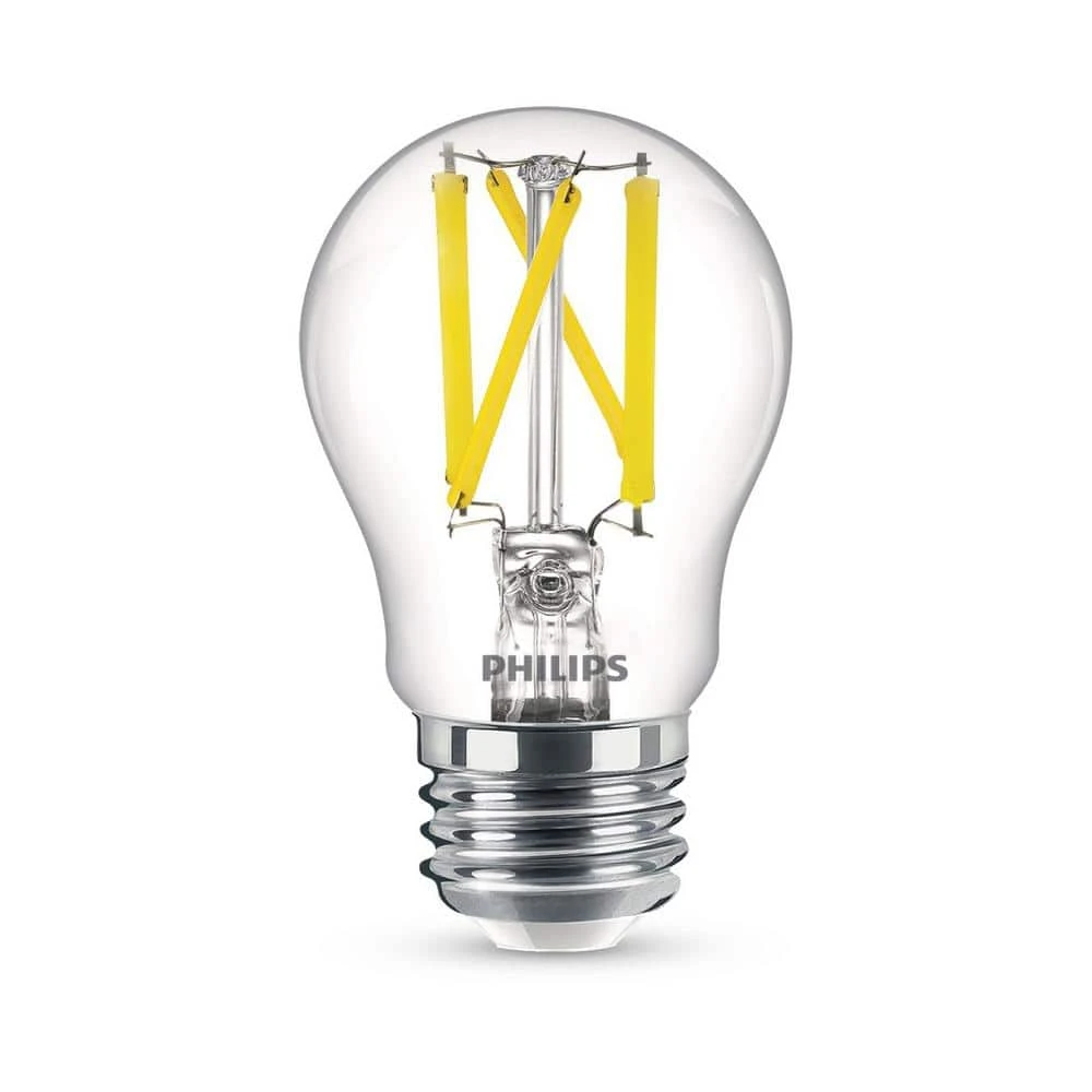 60-Watt Equivalent A15 Ultra Definition Dimmable Clear Glass E26 LED Light Bulb Daylight 5000K (2-Pack) by Philips 3 60-Watt Equivalent A15 Ultra Definition Dimmable Clear Glass E26 LED Light Bulb Daylight 5000K (2-Pack) by Philips
