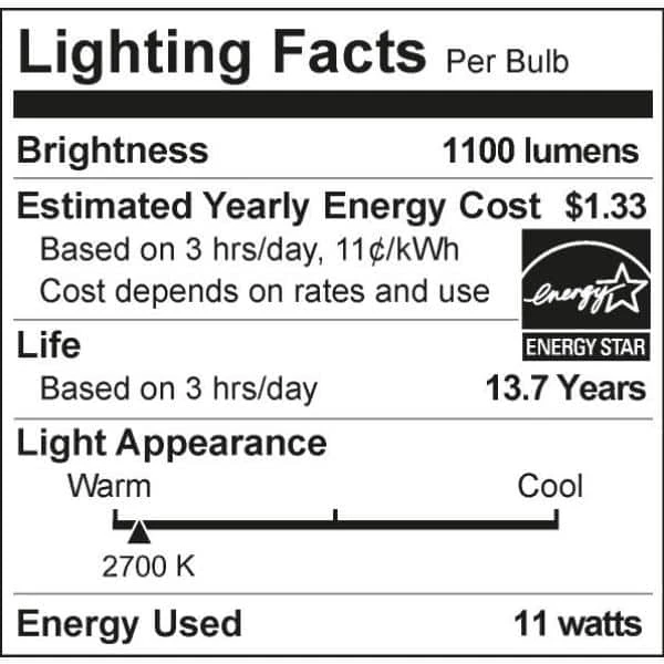 75-Watt Equivalent A21 Ultra Definition Dimmable E26 LED Light Bulb Soft White with Warm Glow 2700K (2-Pack) by Philips 9 75-Watt Equivalent A21 Ultra Definition Dimmable E26 LED Light Bulb Soft White with Warm Glow 2700K (2-Pack) by Philips - Image 7