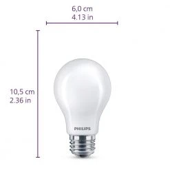 60-Watt Equivalent A19 Ultra Definition Dimmable E26 LED Light Bulb Daylight 5000K (4-Pack) by Philips -Philips Lighting Shop philips led light bulbs 576132 fa 1000