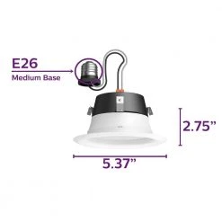 4 in. 5000K 65-Watt Equivalent Dimmable Integrated LED Daylight White Recessed Trim Downlight Flood Light Bulb (6-Pack) by Philips -Philips Lighting Shop philips recessed lighting trims 802652 c3 1000